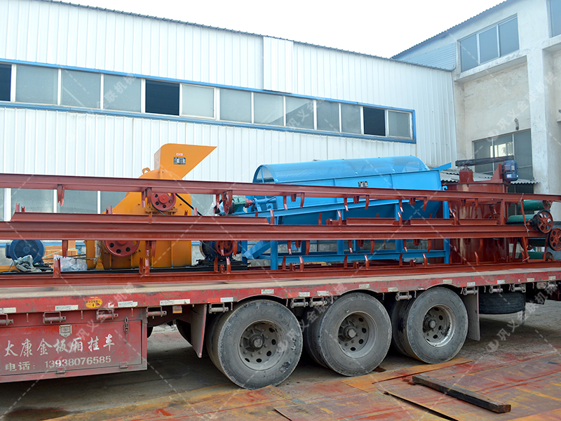 86雙級粉碎機生產線發貨圖片_發往廣西百色_破碎篩分金礦石